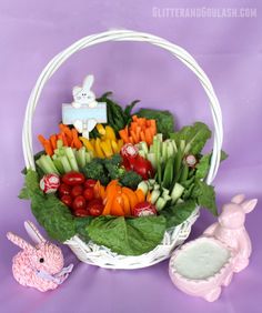 You can have it arrange in neat bunches so it would resemble eggs and flowers. There's even a bunny dip tray to go with it.