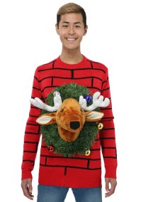 reindeer-head-ugly-christmas-sweater