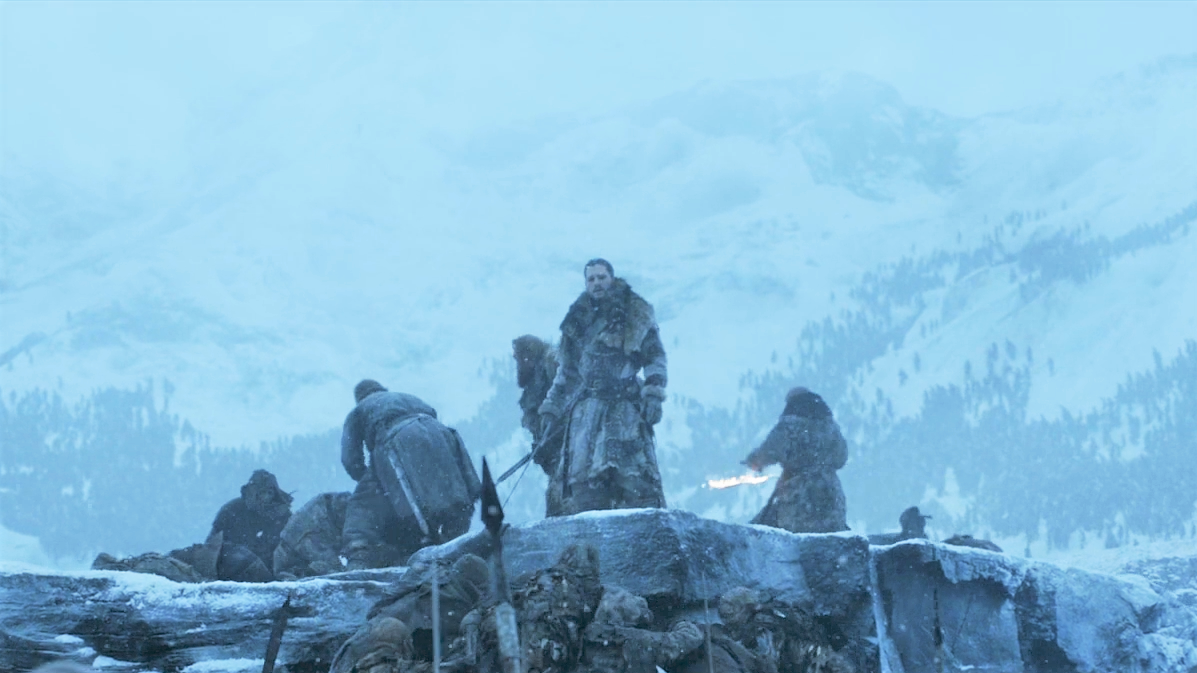 Wall-Beyond-Frozen-Lake-7x06-13-Jon-Beric-Tormund-Sandor-White-Walkers-Wights