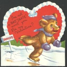 UnUsed-Americard-Valentines-Card-Thin-Ice-Ice-Skating