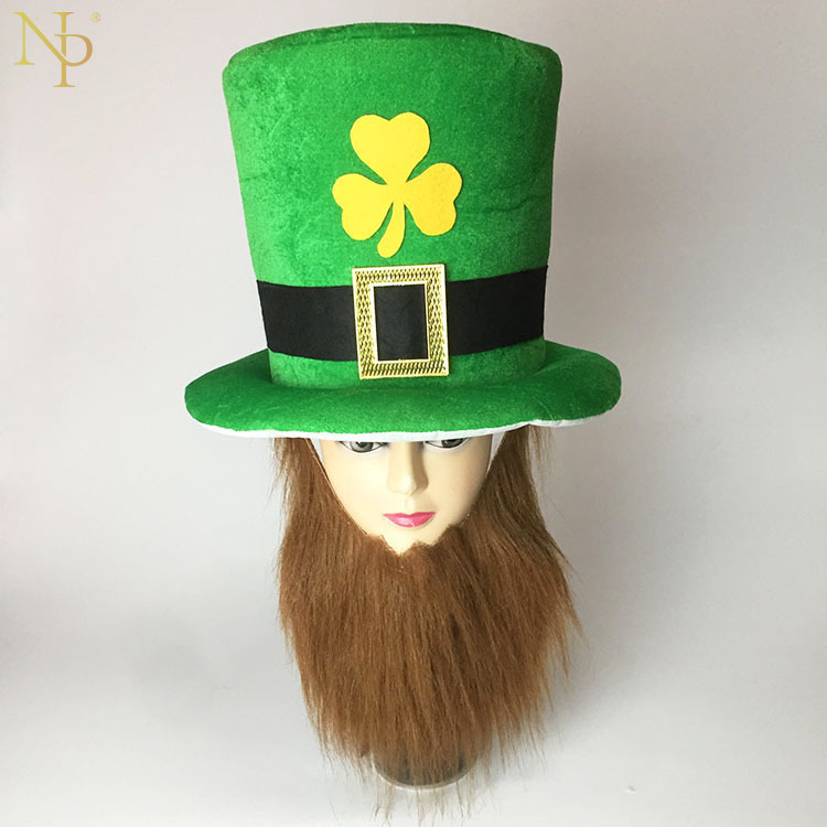 Nicro-Funny-Clover-Green-Leprechaun-Top-Hat-Headband-Irish-2019-Saint-Patrick-s-Day-Party-Decoration